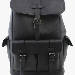 Coach Black Pebbled Leather Backpack